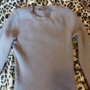 Abercrombie & Fitch light brown tan ribbed long sleeve sweater xs